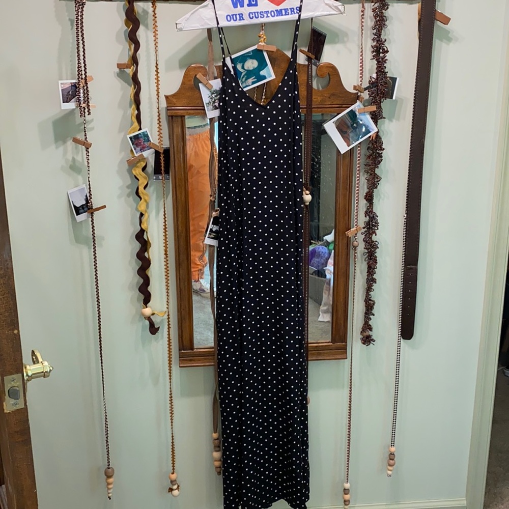 Polka dot long dress